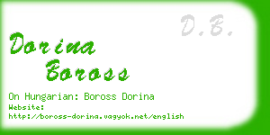 dorina boross business card